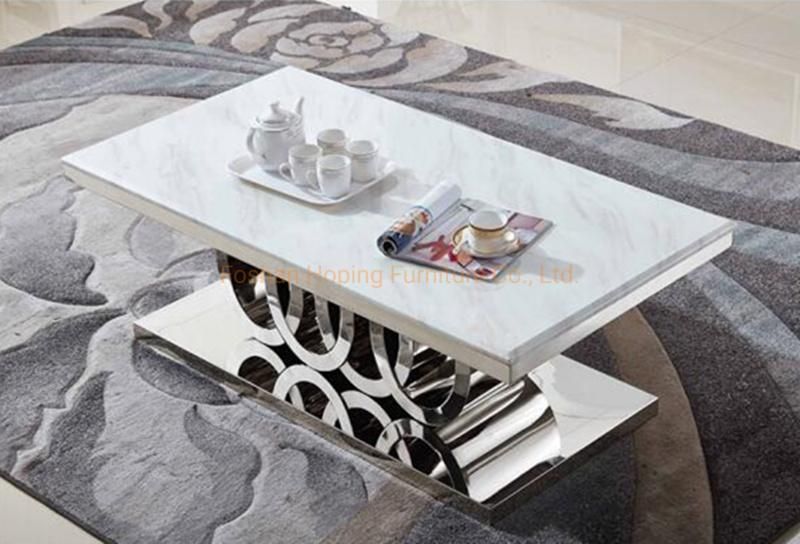Hotel Furniture O Decor Square Marble Center Table Living Room Coffee Table