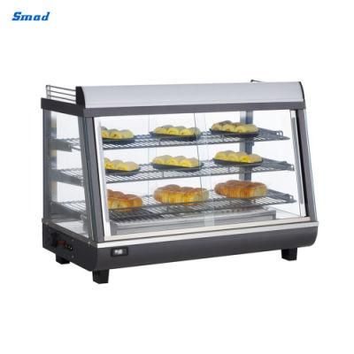 96 Liters Dining Room Restaurant Glass Counter Food Warmer Showcases