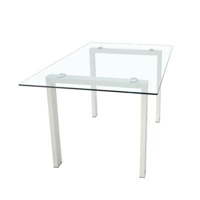 Hot Selling Wholesale Prices Good Packing Glass Top Modern Dining Table with 4 Seats