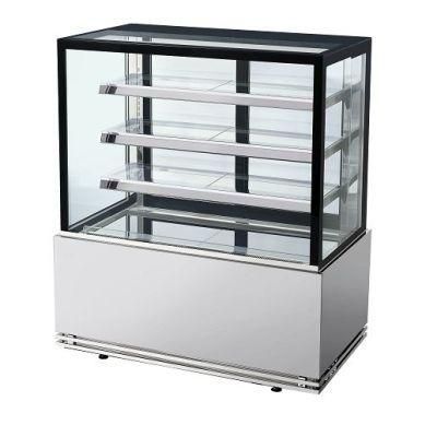 Portable Vertical Bakery Cake Glass Display Chiller Showcase