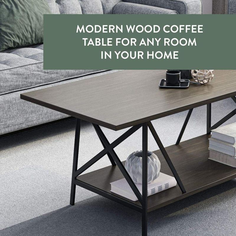 Metal Frame Large Countertop Coffee Table