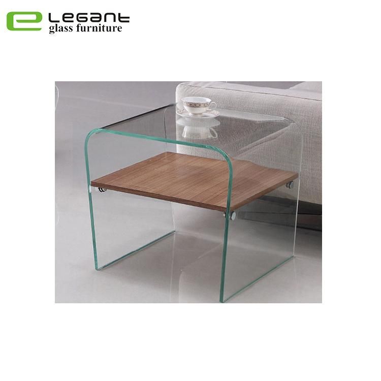 Minimalist High Gloss Glass Round Glass Center Table