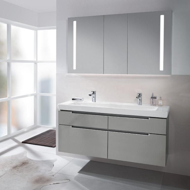 OEM Rustproof Vanity Bathroom Furniture Home Sanitary Ware Mirror Cabinet with Dimmer