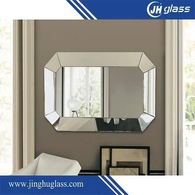 2-6mm Frameless Decorative Wall Mounted Bathroom Mirror