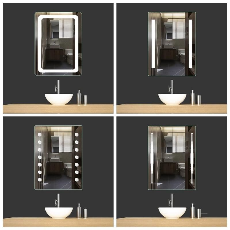 LED Lighted Magnify Mirror Home Decoration Bathroom Mirror with Touch Sensor & Waterproof