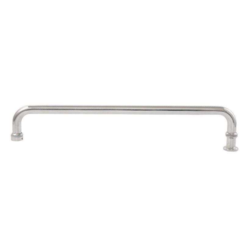 Elbow Tube Brushed Stainless Steel Door Handle for Glass Door