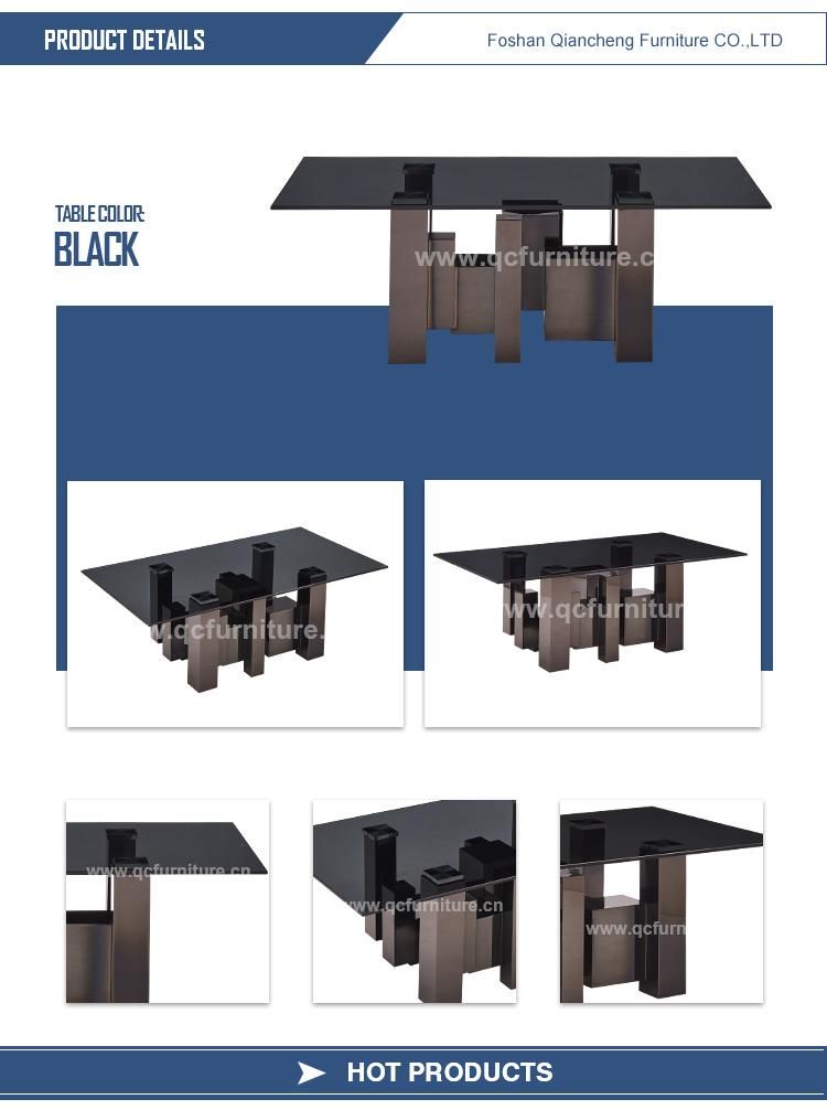 Living Room Furniture Mirror Black Glass Coffee Table Center Table