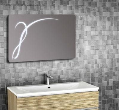 Morden Design Bathroom Sandblast /Frosted LED Smart Mirror with Defogger