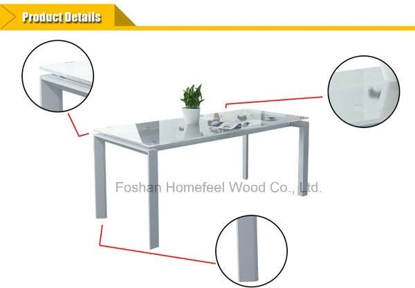 Office Furniture Small Rectangular Glass Conference Table Glass Meeting Table (HF-LB17)