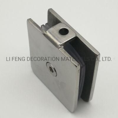 SUS304 0&deg; Square Glass Fixed Clip/Shower Room Door Partition Corner Joint