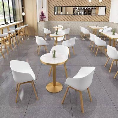 Nordic Coffee Shop Cafe Marble Table Restaurant Furniture Sets
