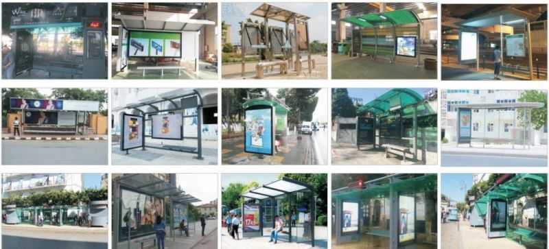 Prefabricated Metal Solar Bus Stop Shelter Manufacturer