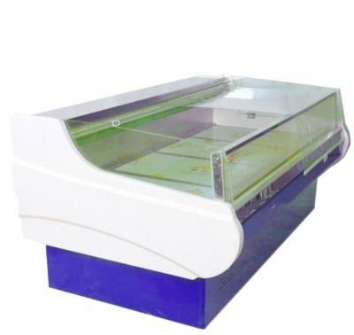 Glass Door Supermarket Commercial Fresh Meat Display Chiller Showcase for Sale