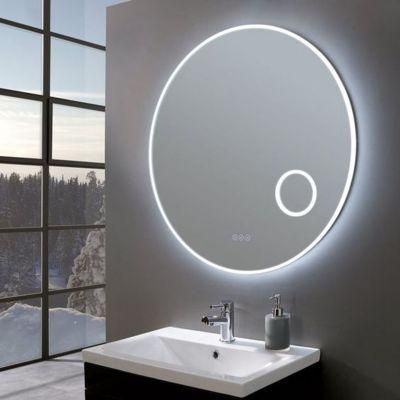Rectangle Round 5000K Magnify Makeup Cosmetic LED Bathroom Lighted Mirror with Touch Sensor