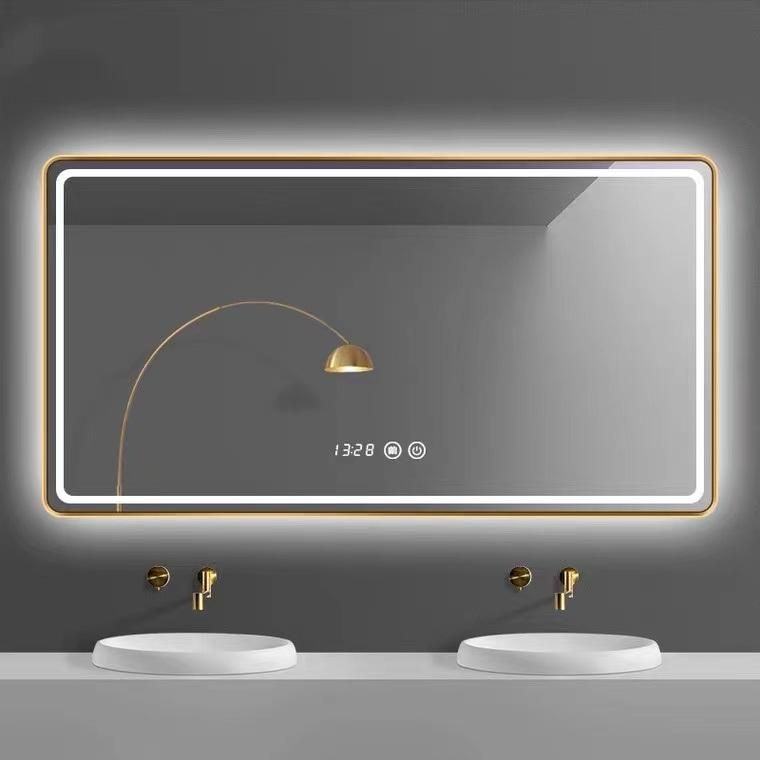 5mm Square Rectangle Wall-Mounted LED Lighted Bathroom Vanity Mirror with Anti-Fog Function LED Mirror