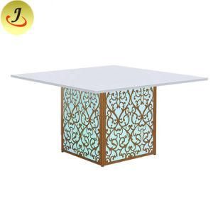 Cheap LED Light Color Stainless Steel Wedding Table /Party Table