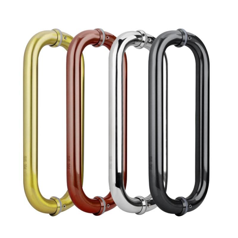 Modern Good Quality Stainless Steel Square Tube Glass Door Handles (pH102-1)