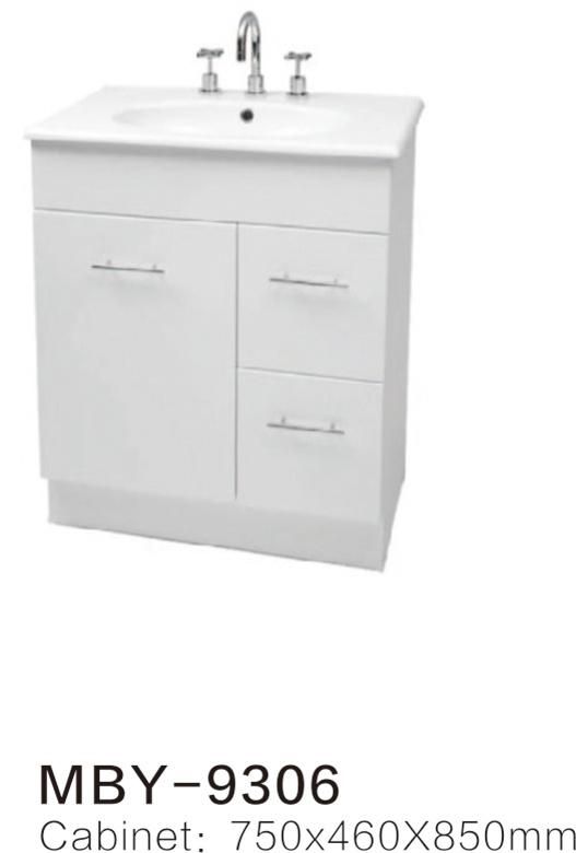 MDF or PVC White Cabinet with Glass Door