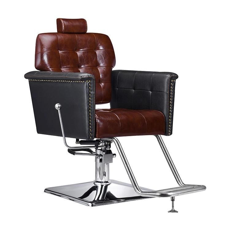 Hl-1180 Salon Barber Chair for Man or Woman with Stainless Steel Armrest and Aluminum Pedal