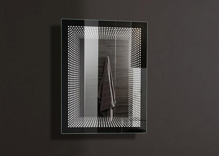 LED Infinity Bathroom Mirror Wall Mounted with Light Anti Fog Bathroom Makeup Mirror