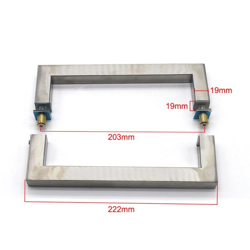 Stainless Steel Square Type Glass Door Handle