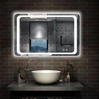 Home Decor Wall Mounted LED Mirror Anti-Fog Bathroom Vanity Mirror Waterproof Decoration Furniture Mirror with Lights