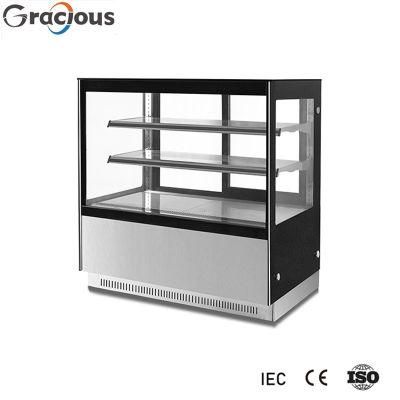 Fan Cooling 2 Layers Sliding Glass Door Display Bakery Cake Showcase 1500mm