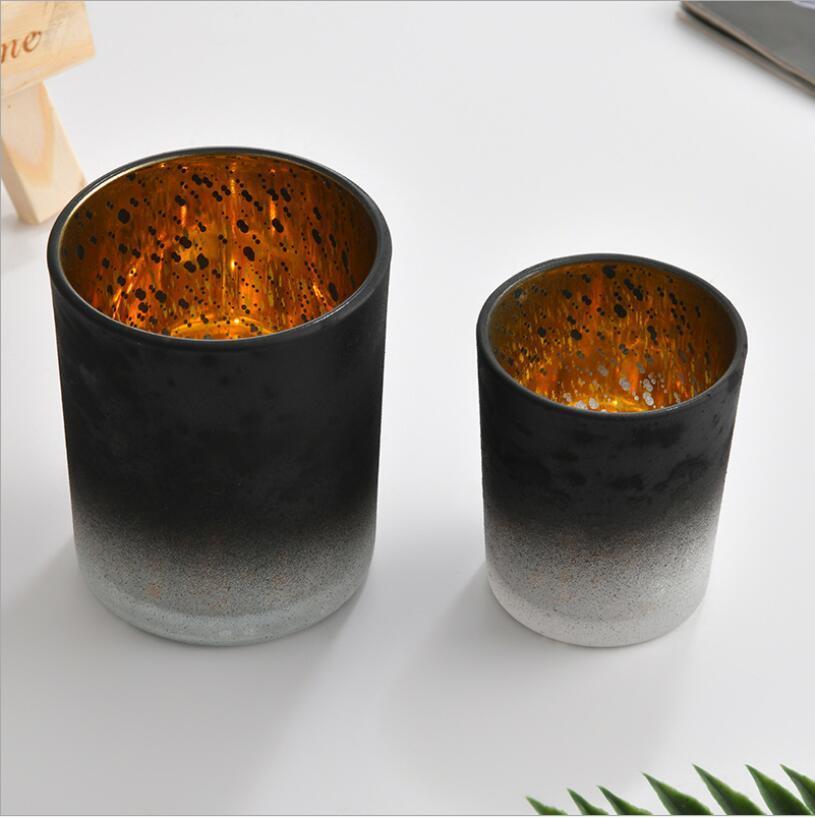 Electroplated Luxury Empty Votive Glass Candle Holder for Candle Container