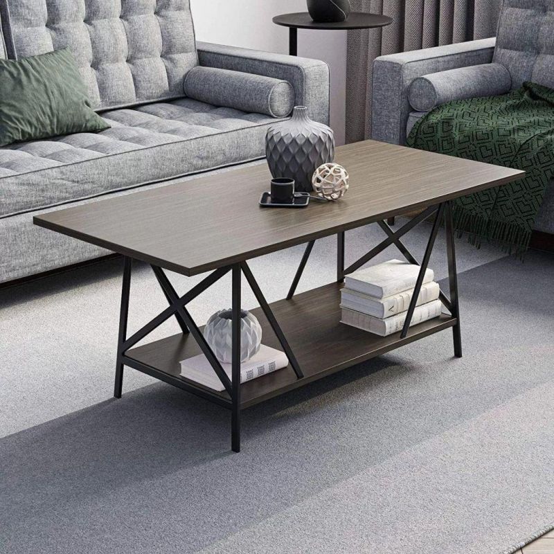 Metal Frame Large Countertop Coffee Table