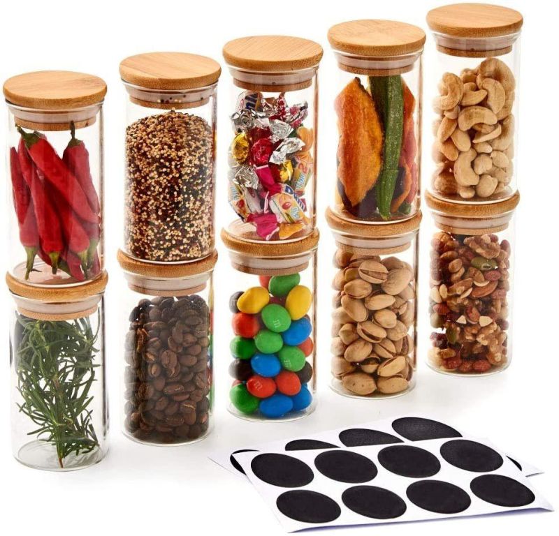 Eco Friendly Glass Storage Jars Airtight Food Jars Set of Food Canisters Kitchen Canisters Food Storage Containers