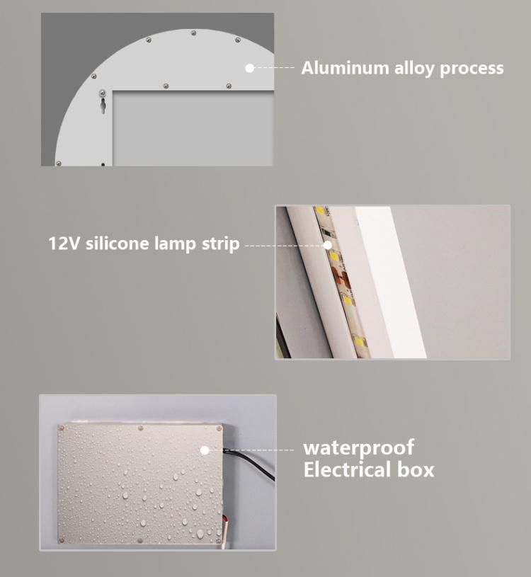 2021 Modern Design Round Magic Smart LED Light Bathroom Mirror