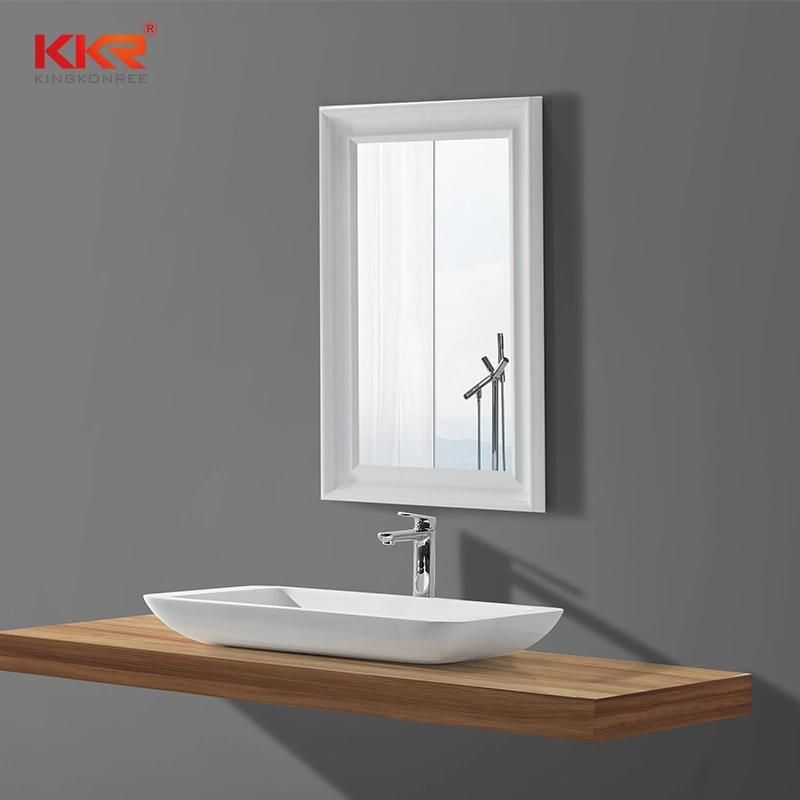 Makeup Mirror Washroom Basin Mirror Solid Surface Frame