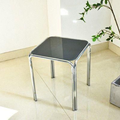 Dubai Welcome Elegant Style Featured Glass Tabletop and Metal Combined Display Indoor Table