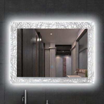 Energy Saving LED Lignt Wall Mounted Makeup Glass Smart Touch Switch Hotel Bathroom Mirror