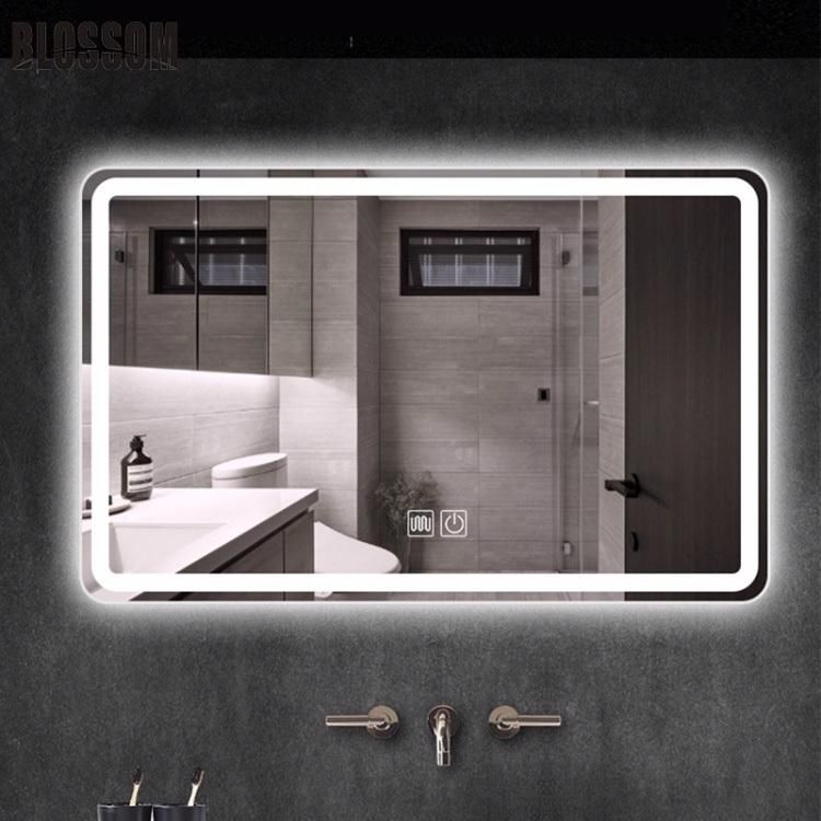 Modern Wall Mounted LED Bathroom Decorative Wall Mirror with Bluetooth