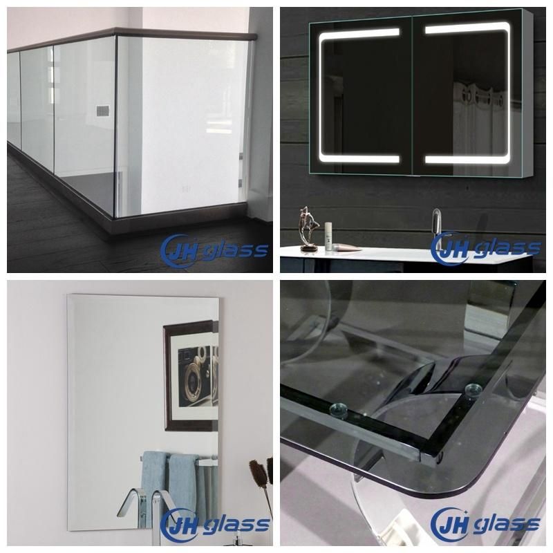 Jinghu China Factory Frame Frameless Home Decor Deep Black Bronze Metal Aluminum Alloy Framed Bathroom Mirror