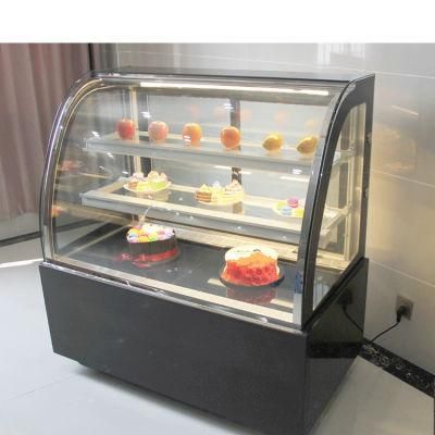 Upright Cake Showcase Refrigerator Pastry Refrigerated Display Counter Cake Cabinet with Curved Glass