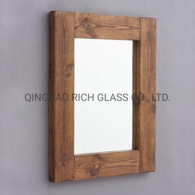 3 4 5 6mm Classical Wood Frame Dressing Mirror with OEM Service