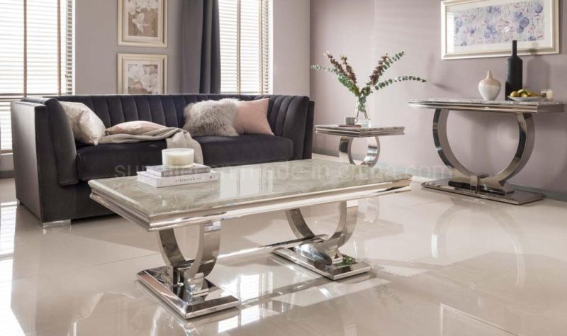 2020 New Arrival Contemporary Hot Sale Silver Metal Coffee Table