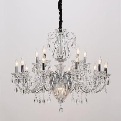 European Style Luxurious Indoor Living Room Decoration Lighting Furniture K9 Crystal Chandelier Factory Supply