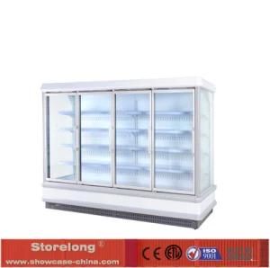 Supermarket Glass Door Upright Multideck Showcase with Mist Free Clc-3911