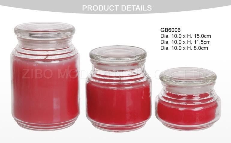 Wholesale Cheap Clear Glass Candle Holder with Lid