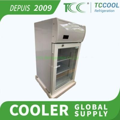 Over The Counter Showcase Cooler Commercial Refrigerator with Large Area LED Temperature Display