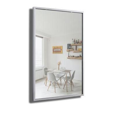 Home Decoration Furniture Diamond Vertical Silver Glass Wall Mirror