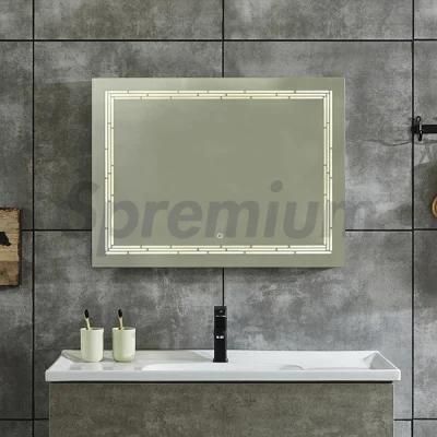 Wholesale Luxury Home Decorative Smart Mirror Toilet Mirror LED Bathroom Backlit Wall Glass Vanity Mirror