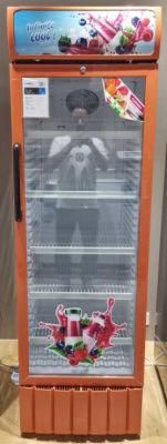 Supermarket Upright Glass Door Beverage Showcase Freezer with CE CB