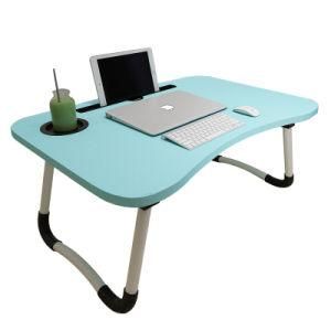 Wholesale Adjustable Foldable Laptop Desk Stand Wooden Desktop Computer Lap Folding Desk for Home Office Furniture