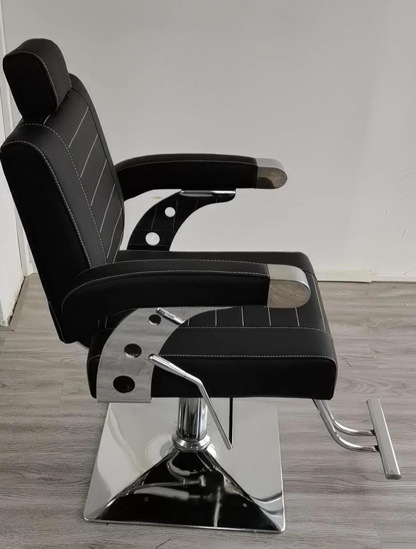 Hl-1135 Salon Barber Chair for Man or Woman with Stainless Steel Armrest and Aluminum Pedal