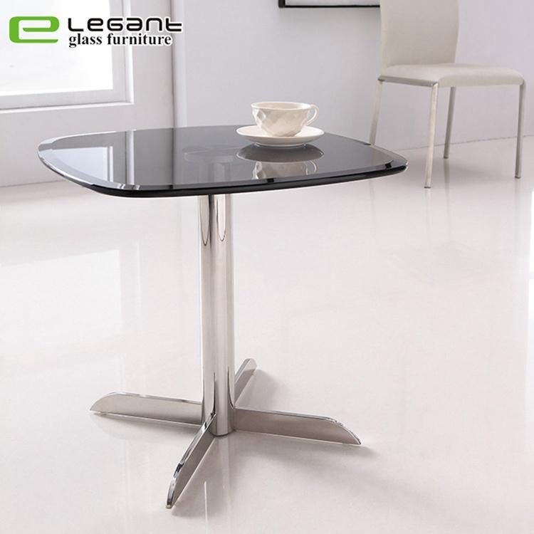 Modern Clear Curved Glass Side Table