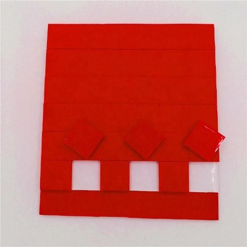 25*25*4mm Glass Buffer Adhesive Foam Red EVA Separator Pads for Glass Protecting